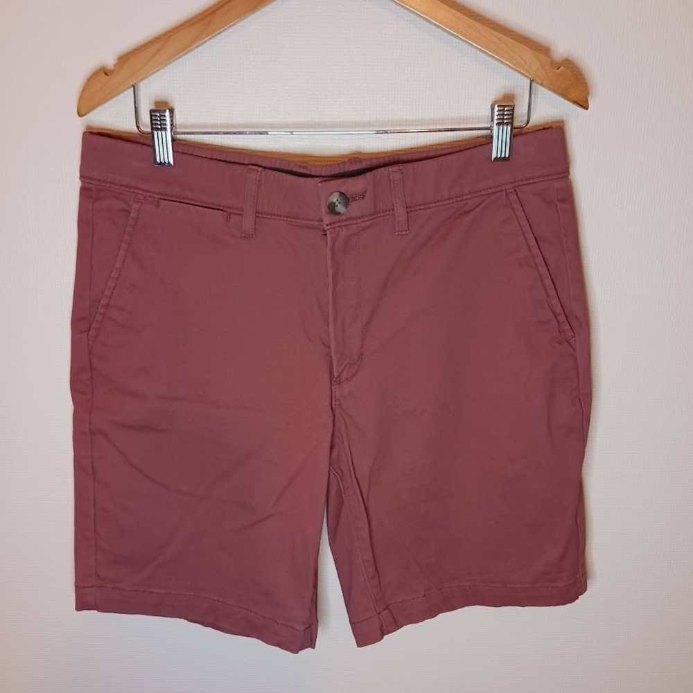 Sonoma Mens Flexwear Shorts Clay Red Size 34 Zipper Fly 5 pockets Cotton Spandex